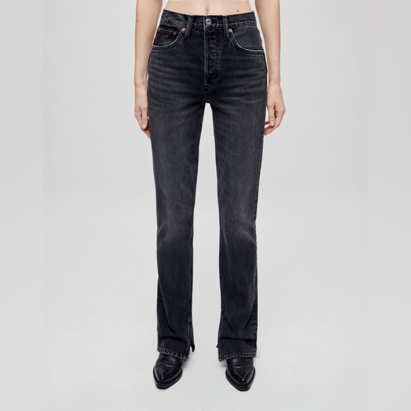 NEW Re/Done 70s High Rise Skinny Boot Eclipse Size 25 - Picture 2 of 4